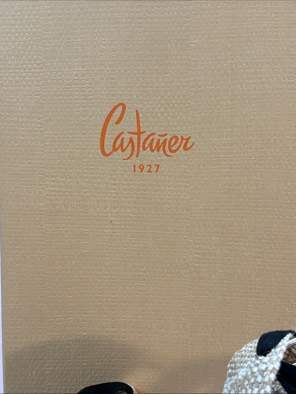 Castaner Carina Black Canvas Espadrille Wedges with Tie-Up Ribbons 39/ US 8 NWT